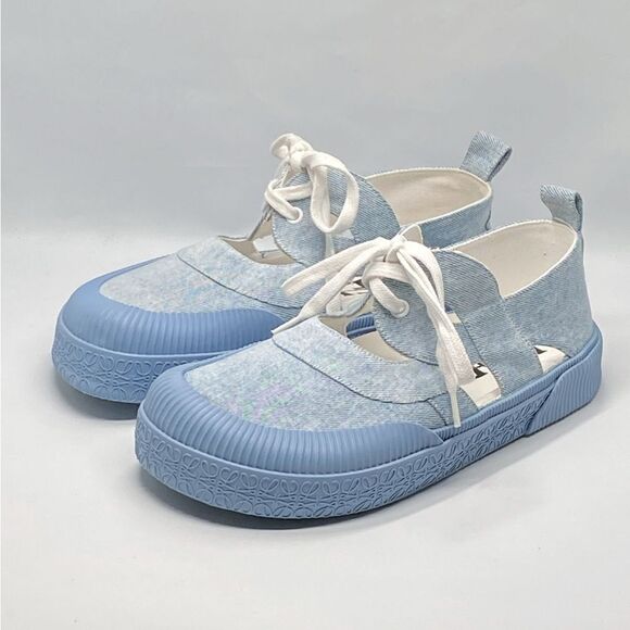 Loewe Cut-Out Platform Denim Sneakers size 39 - Picture 5 of 14